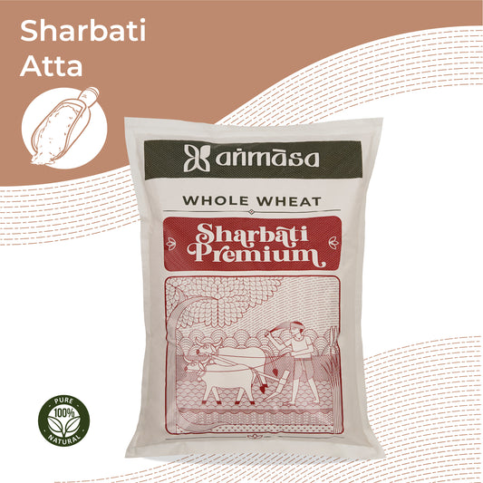 Whole Wheat Sharbati Atta - 5kg