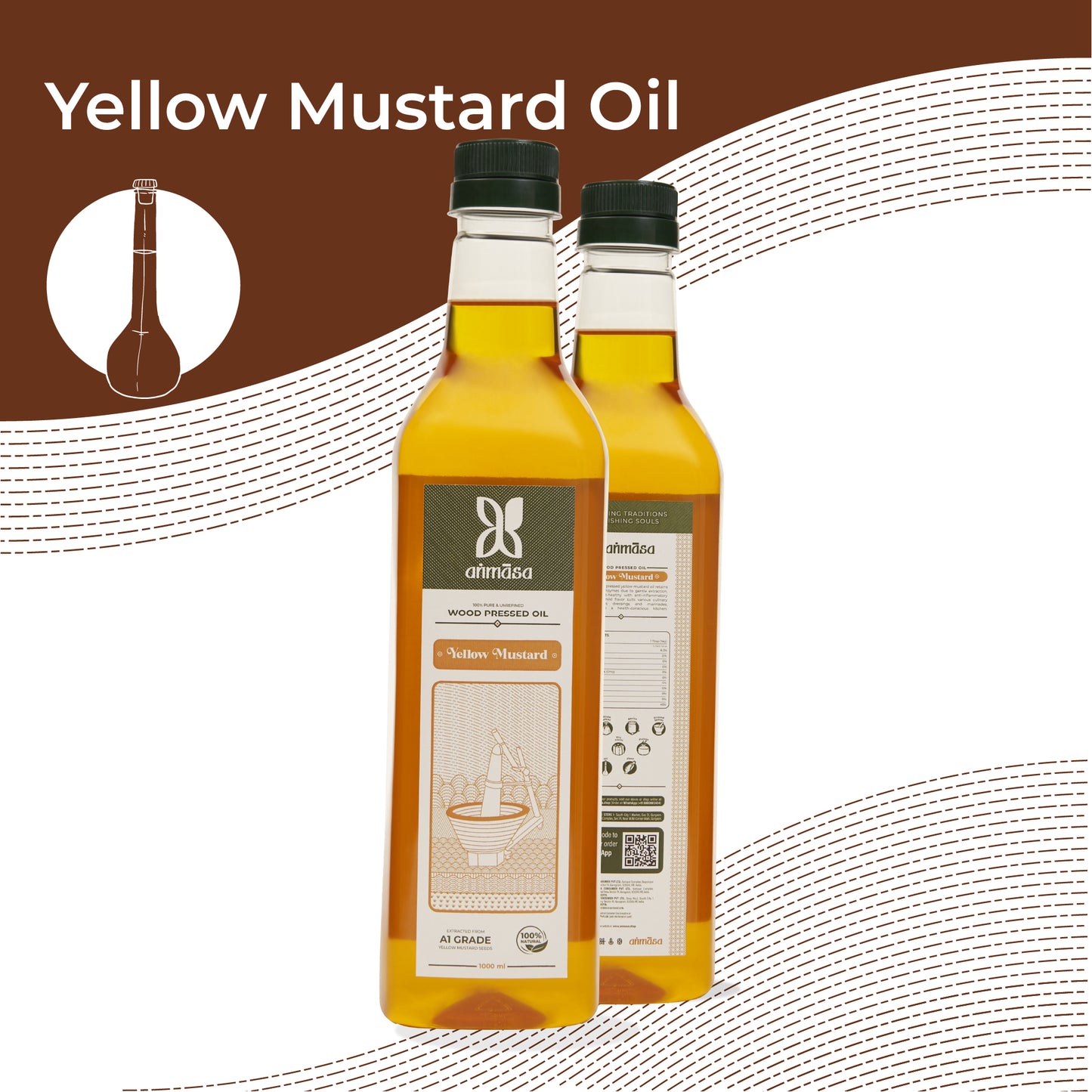 Wood Pressed Yellow Mustard Oil - 1L