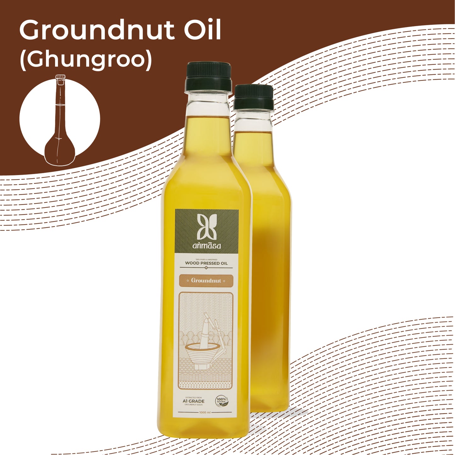 Wood Pressed Groundnut Oil - 1L